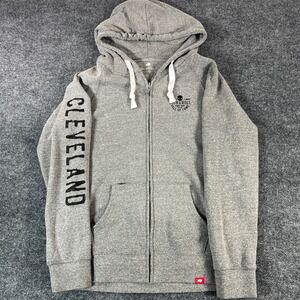 Sportiqe‎ Cleveland Rock and Roll Hall of Fame Grey Zip Up Hoodie Men's 2X READ
